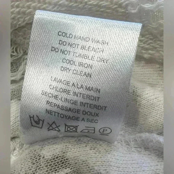 IRO Jeans Sweater Sweat Shirt Distressed Oversized Size Small off white - Picture 8 of 10